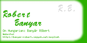 robert banyar business card